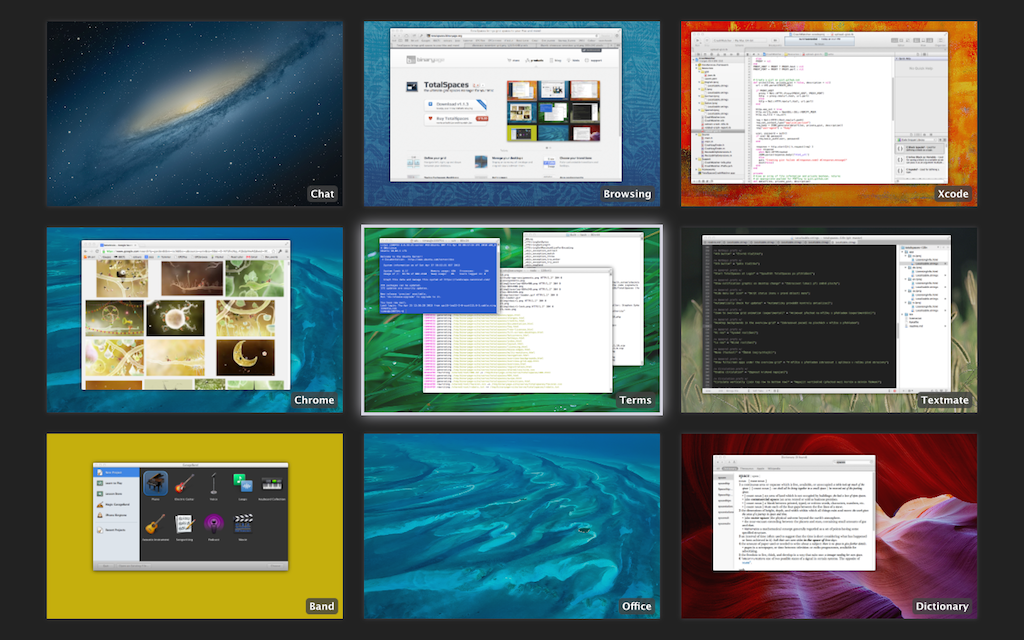 TotalSpaces 2 for Mac 2.6.22 破解版 – Mac上优秀的网格式桌面管理工具