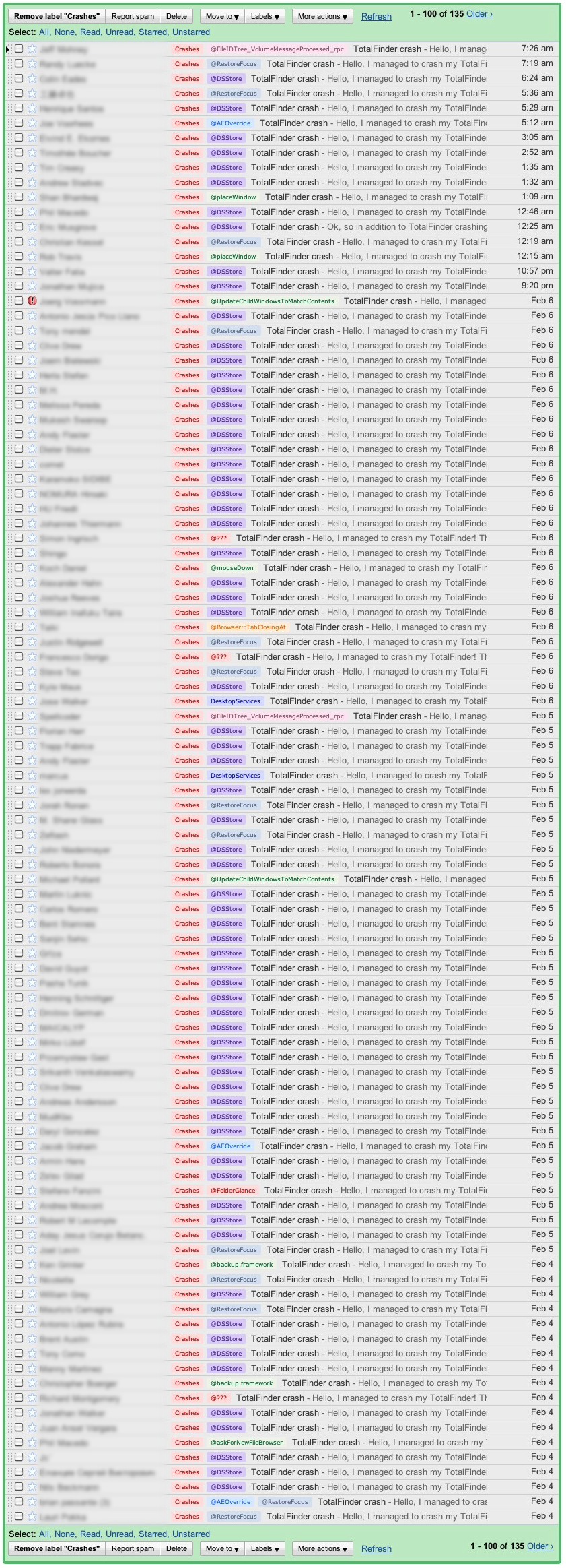 totalfinder arrage all folder