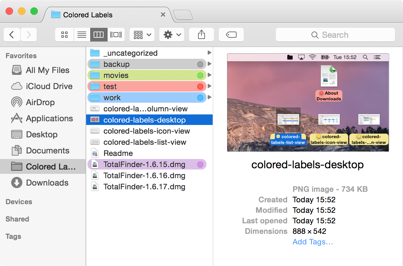 label multiple desktops on mac