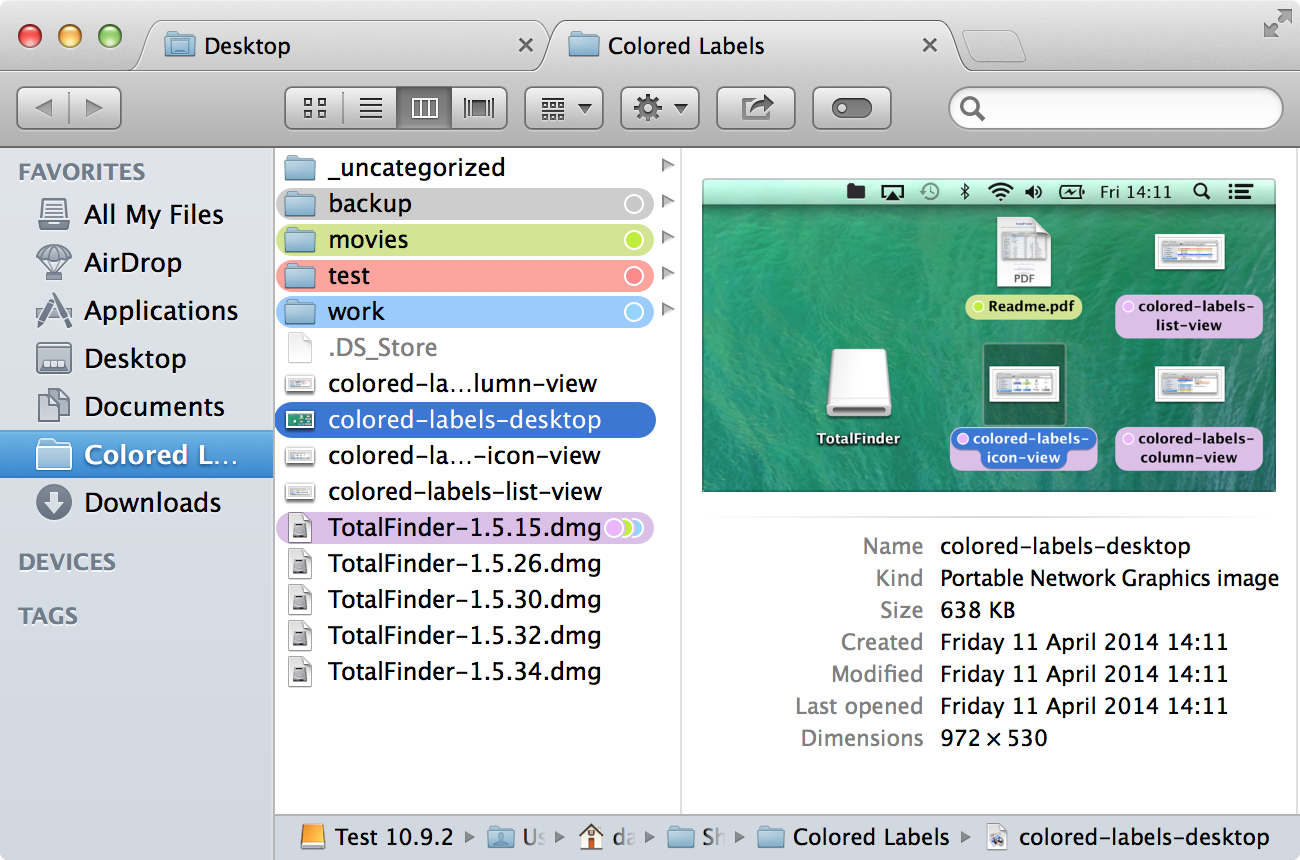 TOTALFINDER. Total Finder Mac os. Finder column view. All files.