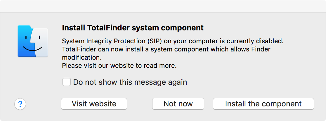 totalfinder install sip