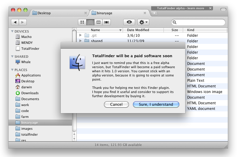 TotalFinder download the last version for mac