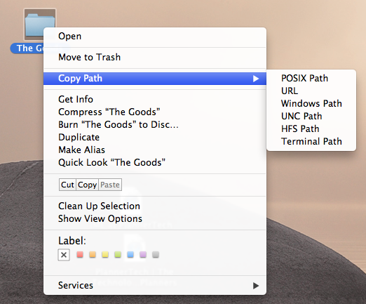 get path to file mac