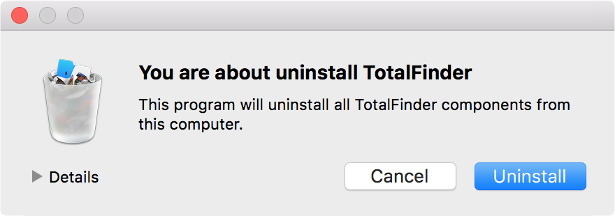 completely remove totalfinder