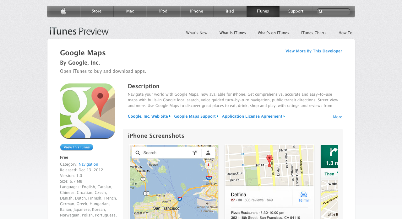 download google maps app